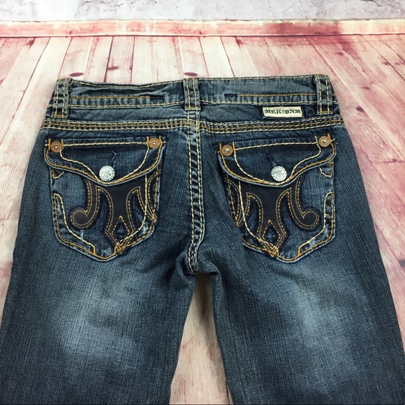 🐞MEK Denim Natal Bootcut denim jean size 25 - Picture 6 of 8